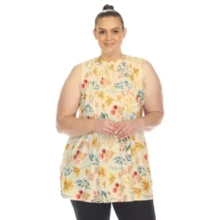 Plus Size Floral Sleeveless Tunic Top - White Mark -ChicMama Sales Store GUEST 75ece204 9558 48e8 a37a d2c6e4f8d175