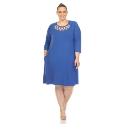 Plus Size Criss Cross Neckline Swing Dress -ChicMama Sales Store GUEST 77d96bf6 c45e 4dea a3c4 0d297385e5f8