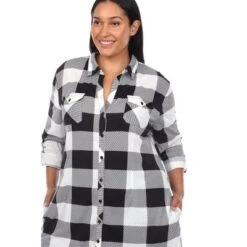 Plus Size Plaid Tunic Shirt - White Mark -ChicMama Sales Store GUEST 77ee4b3d bc2c 4674 8f51 cca2161794d2