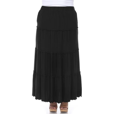 Plus Size Tiered Maxi Skirt 5 Plus Size Tiered Maxi Skirt - Image 5