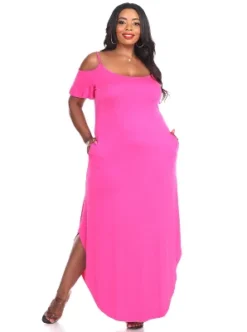 Women's Plus Size Cold Shoulder Lexi Maxi Dress With Pockets - White Mark -ChicMama Sales Store GUEST 78fbab54 31d1 4acb 92ab 8d696c61c4f8