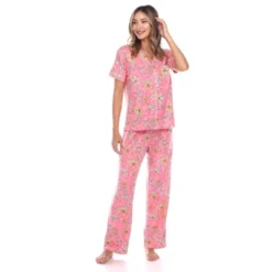 Women's Short Sleeve Top And Pants Pajama Set - White Mark -ChicMama Sales Store GUEST 7a273b91 f63d 4709 8d5b 18113dcd58a7