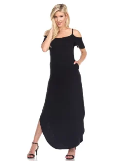 Women's Cold Shoulder Lexi Maxi Dress With Pockets - White Mark -ChicMama Sales Store GUEST 7aed5cce 1239 4ab9 9452 7f34c16a7e7d
