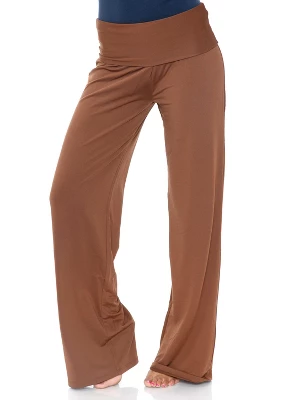 Women's Solid Printed Palazzo Pants - White Mark 4 Women's Solid Printed Palazzo Pants - White Mark - Image 4