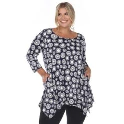 Plus Size Printed Geometric Tunic Top - White Mark -ChicMama Sales Store GUEST 7b376b3c 427a 4e88 9d82 7a6943cd5de9