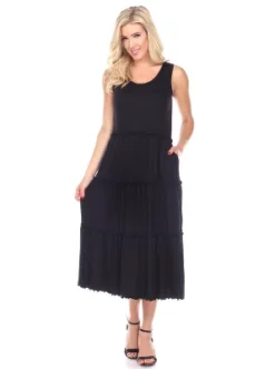 Women's Scoop Neck Tiered Midi Dress - White Mark -ChicMama Sales Store GUEST 7c648434 f1af 439c 994d ce230f88ccb0