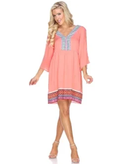 Women's Gabrielle Embroidered Dress - White Mark -ChicMama Sales Store GUEST 7e813f25 df82 45e0 bb0f ab1929c1fc44