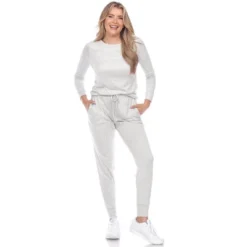 Women's 2 Piece Lounge Set - White Mark