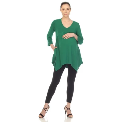 Maternity Empire Cut V-Neck Tunic Top 10 Maternity Empire Cut V-Neck Tunic Top - Image 10