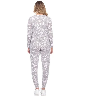 Women's 2 Piece Leopard Lounge Set - White Mark 2 Women's 2 Piece Leopard Lounge Set - White Mark - Image 2