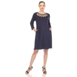 Women's Criss Cross Neckline Swing Dress -ChicMama Sales Store GUEST 82efb91d 629f 491c 96ac 4007e8e05a4f