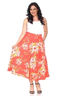 Women's Plus Size Floral Printed Tasmin Flare Midi Skirts - White Mark 13 Women's Plus Size Floral Printed Tasmin Flare Midi Skirts - White Mark -ChicMama Sales Store GUEST 840f9013 8fee 4d5b 9e1b 7eaccd50d997