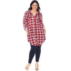 Women's Plus Size Piper Stretchy Plaid Tunic With Pockets - White Mark 24 Women's Plus Size Piper Stretchy Plaid Tunic With Pockets - White Mark -ChicMama Sales Store GUEST 869d8cf2 0b21 4c8b aa48 3a533c9e0df9