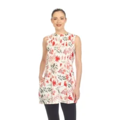 White Mark Women's Floral Sleeveless Tunic Top - White Mark -ChicMama Sales Store GUEST 871e0713 b01b 43a9 aeb9 9c9a68e9c689