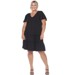 Plus Size Short Sleeve V-neck Tiered Midi Dress 13 Plus Size Short Sleeve V-neck Tiered Midi Dress -ChicMama Sales Store GUEST 87382fe0 a4ca 4615 b315 8942c5cbc1f4
