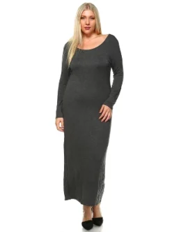 Women's Plus Size Long Sleeve Maxi Dress - White Mark -ChicMama Sales Store GUEST 88f85ba6 a5e1 4da1 90d7 d37c61f1cac5