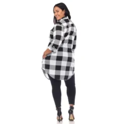 Plus Size Plaid Tunic Shirt - White Mark -ChicMama Sales Store GUEST 8ac23f68 045f 4270 a152 f031fdb12ff6