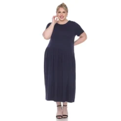 Plus Size Short Sleeves Maxi Dress - White Mark -ChicMama Sales Store GUEST 8e4deb5f 7e1e 4a27 85a8 4bd0ecbd0ef7
