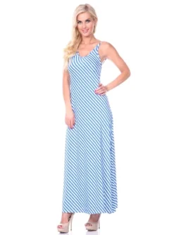 Women's Backless Striped Maxi Dress - White Mark -ChicMama Sales Store GUEST 91ecb8b3 350c 43d3 9b33 886a9d87d20d