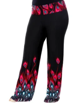 Women's Plus Size Printed Palazzo Pants - White Mark -ChicMama Sales Store GUEST 92471033 d327 49fc 984c 59ef5a3a36b7