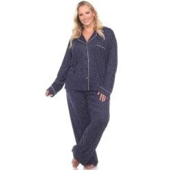 Women's Plus Size Long Sleeve Pajama Set - White Mark 10 Women's Plus Size Long Sleeve Pajama Set - White Mark -ChicMama Sales Store GUEST 93460bde ced8 4621 8786 57521cf518a9