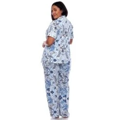 Women's Plus Size Short Sleeve Top And Pants Pajama Set - White Mark -ChicMama Sales Store GUEST 9365d8ec e52e 4fca adb0 474694a94c6d
