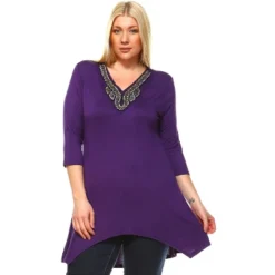 Women's Plus Size Embellished V-Neck Tonya Tunic Top - White Mark -ChicMama Sales Store GUEST 96fe3e9d effb 46a0 bcfa 56e20bf54c8e