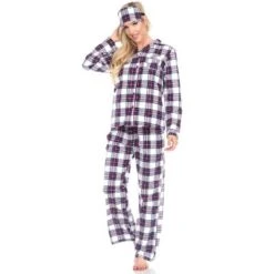 Women's Three-Piece Pajama Set - White Mark -ChicMama Sales Store GUEST 97076b83 8b88 4c54 9659 5d2a7c4083d1