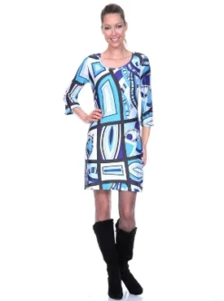 Women's 3/4 Bell Sleeve Genevieve Dress - White Mark 9 Women's 3/4 Bell Sleeve Genevieve Dress - White Mark -ChicMama Sales Store GUEST 97f35101 e9c2 4a55 8e8f 0574159dd8fa