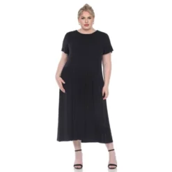 Plus Size Short Sleeves Maxi Dress - White Mark -ChicMama Sales Store GUEST 9881c504 2f3d 4ba2 bd13 5658f9466187