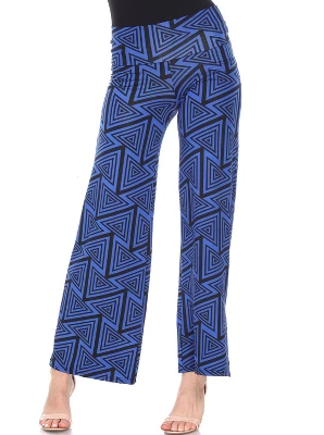 Women's Printed Palazzo Pants - White Mark 9 Women's Printed Palazzo Pants - White Mark - Image 9