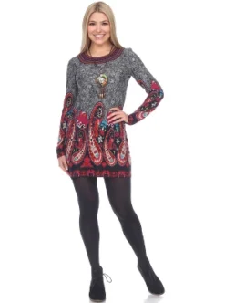 Women's Sandrine Embroidered Sweater Dress - White Mark -ChicMama Sales Store GUEST 99ee114b a69d 4510 8bb9 08a8187b235c