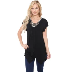 Women's Embellished V-Neck Fenella Top Tunic - White Mark -ChicMama Sales Store GUEST 9b1a09cd bb54 4c2b a730 cb5930a72ab0