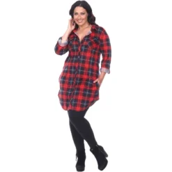 Women's Plus Size Piper Stretchy Plaid Tunic With Pockets - White Mark 15 Women's Plus Size Piper Stretchy Plaid Tunic With Pockets - White Mark -ChicMama Sales Store GUEST 9d03562f 95b0 49d7 a472 1f867a13682c