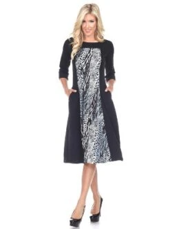 Women's Animal Print Constance Midi A-Line Dress - White Mark -ChicMama Sales Store GUEST 9d461f33 654f 420a b31f b3528a904ba9