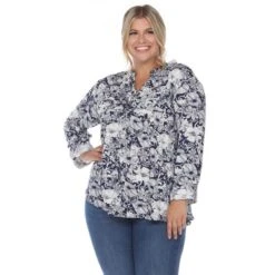 Womens Plus Pleated Long Sleeve Floral Print Blouse - White Mark 17 Womens Plus Pleated Long Sleeve Floral Print Blouse - White Mark -ChicMama Sales Store GUEST 9d6a06b4 9c2d 4e49 815b 0587e95eca13