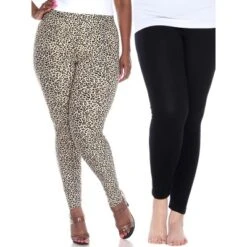 Women's Pack Of 2 Plus Size Leggings - One Size Fits Most Plus - White Mark -ChicMama Sales Store GUEST 9e3c4ba5 7b1e 4297 bdf2 64d6c68fa42d
