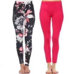 Women's Pack Of 2 Leggings - One Size Fits Most - White Mark -ChicMama Sales Store GUEST 9f1e4bc3 2e74 44ac ae60 c39a9e9724c6