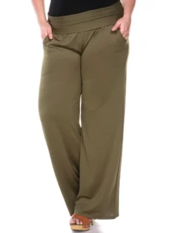 Women's Plus Size Solid Palazzo Pants - White Mark -ChicMama Sales Store GUEST a0b88f57 384f 4d42 8b36 1214cfe18f90