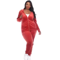 Women's Plus Size 2 Piece Velour Tracksuit Set - White Mark 21 Women's Plus Size 2 Piece Velour Tracksuit Set - White Mark -ChicMama Sales Store GUEST a179bea3 5b11 43f9 b628 fc878df2c142
