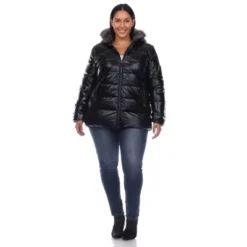 Plus Size Metallic Puffer Coat With Hoodie - White Mark 13 Plus Size Metallic Puffer Coat With Hoodie - White Mark -ChicMama Sales Store GUEST a50b6177 668f 4fcd b1a4 37fd841a9262