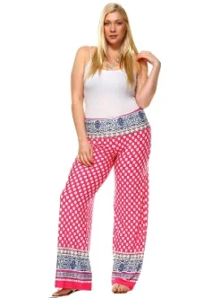 Women's Plus Size Border Printed Palazzo Pants - White Mark 11 Women's Plus Size Border Printed Palazzo Pants - White Mark -ChicMama Sales Store GUEST a6719253 8fae 453b 9068 068b4f4bb4ea