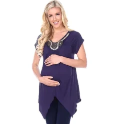 Maternity Myla Embellished Tunic Top - White Mark 21 Maternity Myla Embellished Tunic Top - White Mark -ChicMama Sales Store GUEST a685ef55 dddc 49d7 9a25 f3695bc61245