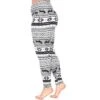 Women's Plus Size Printed Leggings - One Size Fits Most Plus - White Mark