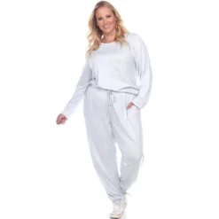 Women's Plus Size 2 Piece Lounge Set - White Mark -ChicMama Sales Store GUEST a79ab38b ba33 44d3 a1c9 12efc5f26e05