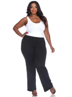 Women's Plus Size Solid Palazzo Pants - White Mark -ChicMama Sales Store GUEST a79bd428 b109 4f28 b6e9 4d91d42153a2