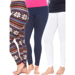 Women's Pack Of 3 Plus Size Leggings - One Size Fits Most Plus - White Mark -ChicMama Sales Store GUEST a7db7558 089a 4123 988b fc3a2b836feb