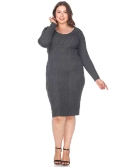 Women's Plus Size Long Sleeve Destiny Sweater Dress - White Mark -ChicMama Sales Store GUEST a8b3fc76 7cf2 4e20 afca fdb5f57d191a