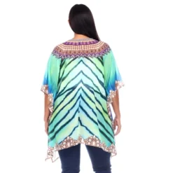 Plus Size Short Caftan With Tie-up Neckline - One Size Fits Most Plus - White Mark 11 Plus Size Short Caftan With Tie-up Neckline - One Size Fits Most Plus - White Mark -ChicMama Sales Store GUEST a8fa4f33 f1e3 428a a822 3184ccd493b1