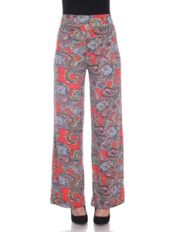 Women's Paisley Printed Palazzo Pants - White Mark 19 Women's Paisley Printed Palazzo Pants - White Mark -ChicMama Sales Store GUEST a96e2540 3b3d 4c45 bef9 9496b5b6ab98